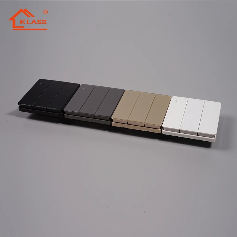 KLASS bs standard 16A 1 gang 2 way uk light wall switch Tempered Glass panel luxury electric switch socket wall switches