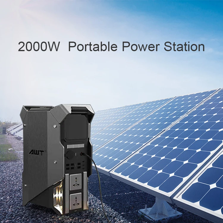 AWT 2000w 7000 times cycle life herbal men power power socket extension for camping RV EV road trip computer