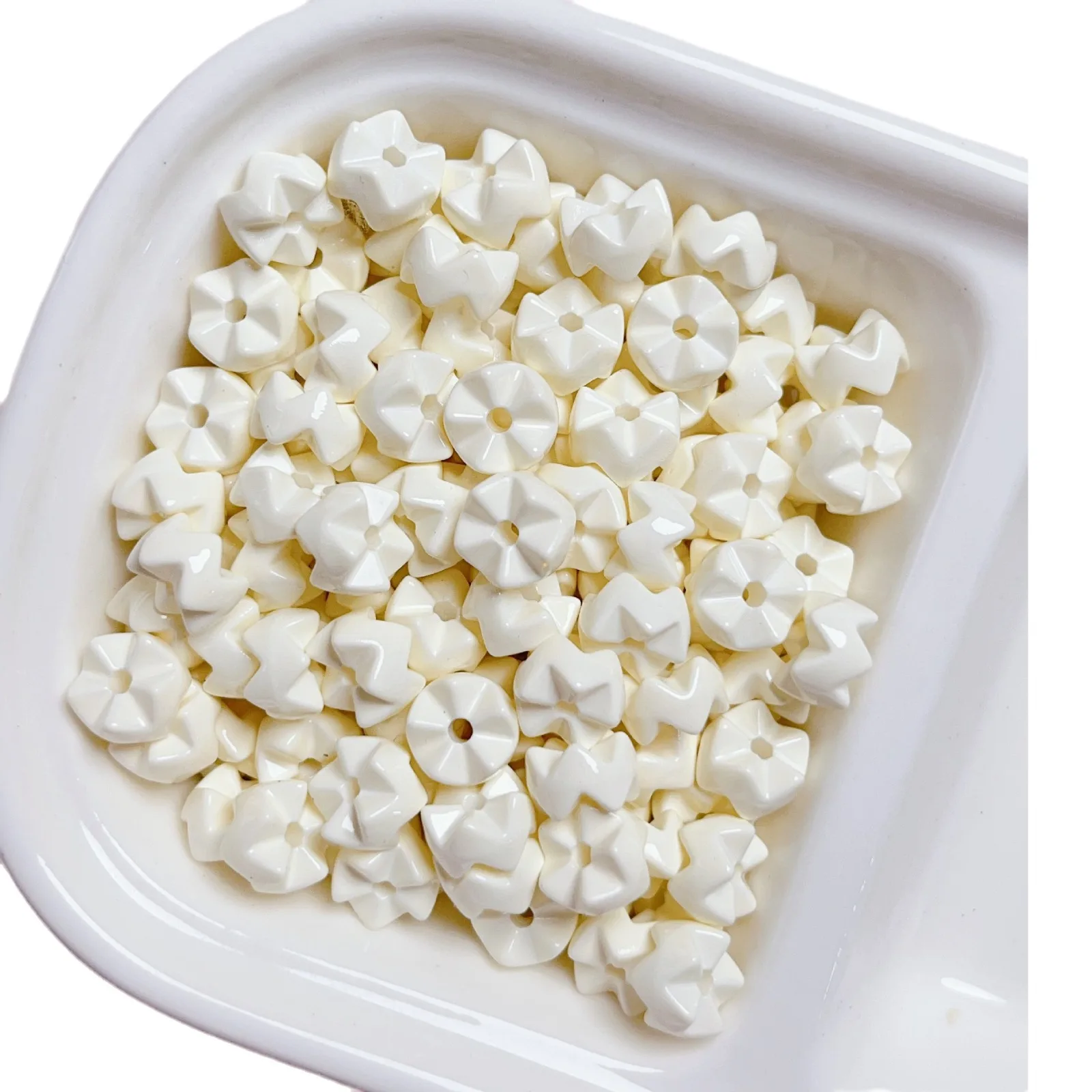 Color paint stacking beads 30pcs/bag diy handmade accessories Building Blocks beads necklace jewelry acrylic loose beads 8mm