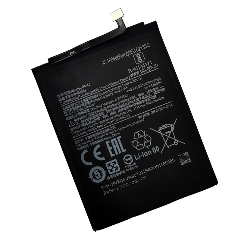 BM4J Battery For Xiaomi Redmi Note 8 Pro Note8 Pro BM4J Replacement Phone Battery 4500mAh