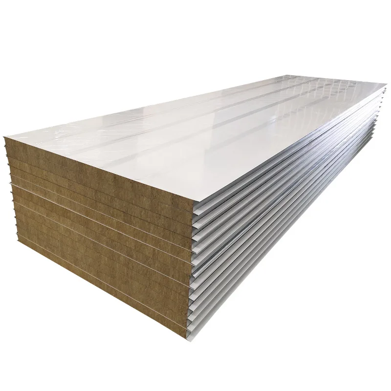 customizable eps fireproof boards insulated roofing material rock wool sandwich panel exterior
