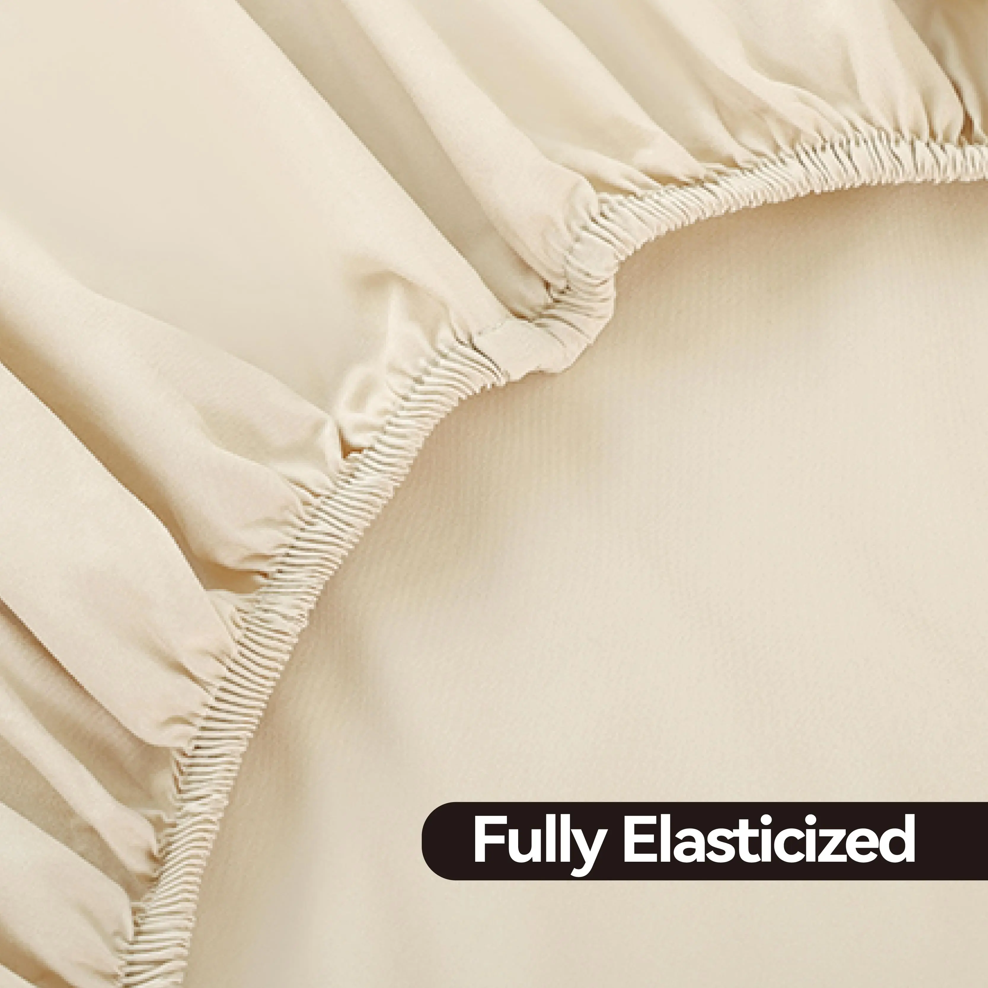 New Design Cool-Feeling Lyocell Bamboo Blend Nylon Fabric Fitted BedSheet Set Solid Plain Dyed Pattern Woven Technique