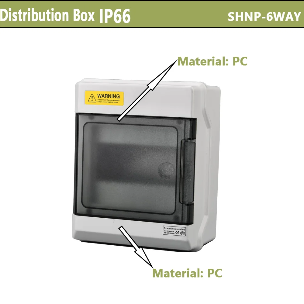  Продажа с завода IP66 6way mcb box хорошая цена db распределительная плата электрическая выключатель