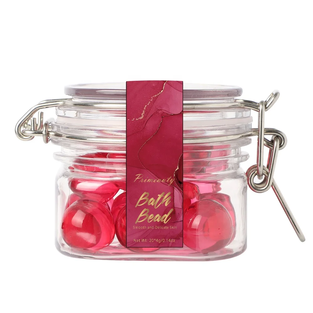 Vegan Formulas Natural Dissolvable Body Care Skin Moisturizing Scented Round Bath Oil Beads Bulk Fragrance Bath Pearls