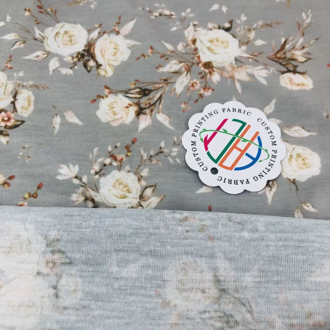 High Quality cartoon Digital Printed Rayon/Viscose Lycra Jersey Fabric for garments No Moq