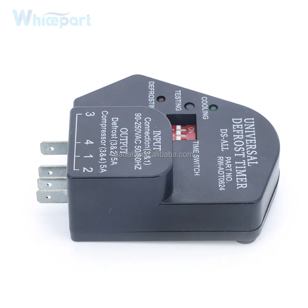 90-250VAC-10A Defrost Timer for refrigerator  50/60HZ 10A Black  Refrigeration accessories Refrigeration parts