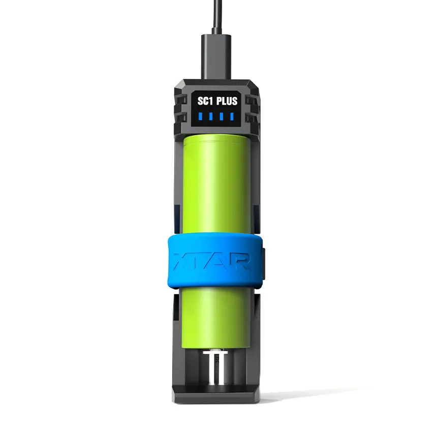XTAR 2022 SC1 Plus New upgrade Smart Type C 3A Fast Charge 18650 26800 Lithium ion D Size NiMH Battery Charger with USB Output