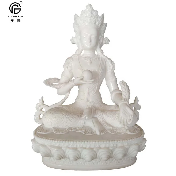 White Marble Buddha Statue Carving Large White Stone Sculpture Marble Buddh