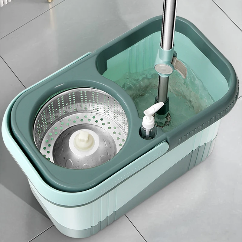 China Manufacture Long Telescopic Handle 360 Spin Plastic Mopper Floor Cleaning Mop With Bucket