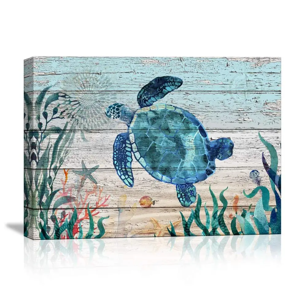 wall painting  canvas art work  home decor wall art ocean watercolor sea world
