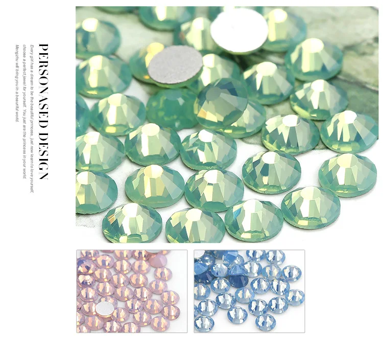 High Index Of Refraction AB Crystal Strass Flatback Glass Crystal Rhinestones For Cloth DIY Crafts And Nail Art