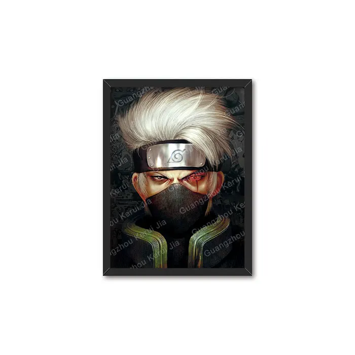 Оптовая продажа на заказ Японский Манга мультяшный постер dbz naruto shippuden Hatake Kakashi 3d Настенная картина движение линзовидный