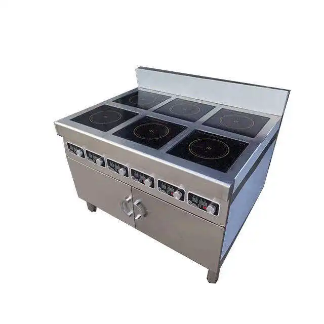 Commercial 3500w 6 Burners Plate Induction Cooker Stove With Cabinet Electric Cooktops Cooking Electric Stove Induction Cooker