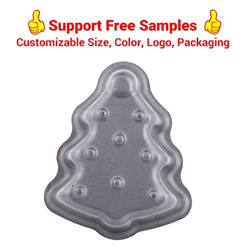 Xinze Custom Christmas Tree Mini Cake Pan Non-Stick Coating Heat Resistant And Beautiful Carbon Steel Cake Pans