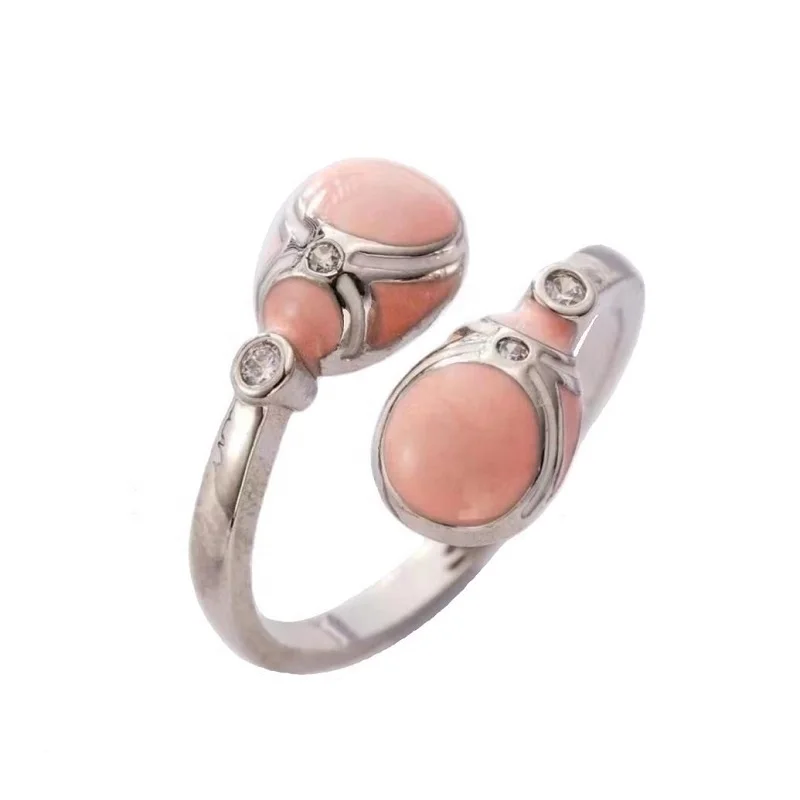 2024 latest Russian Style Easter Enamel Faberge Egg Rings Fashion Jewelry  For Women Men