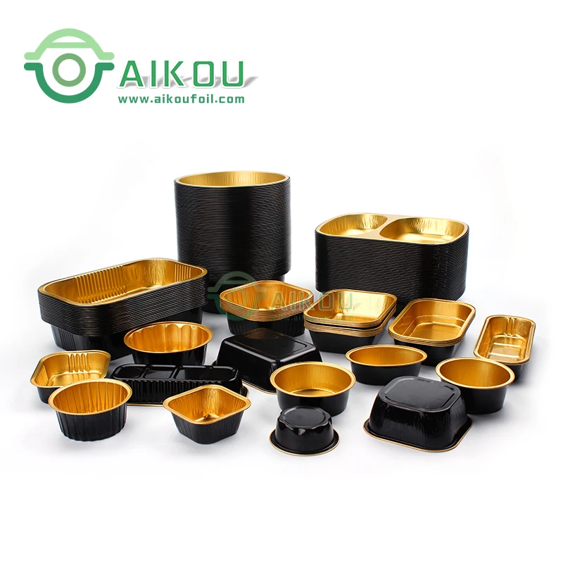 Two compartment colored divided catering plastic lid aluminum foil food contianer/tray