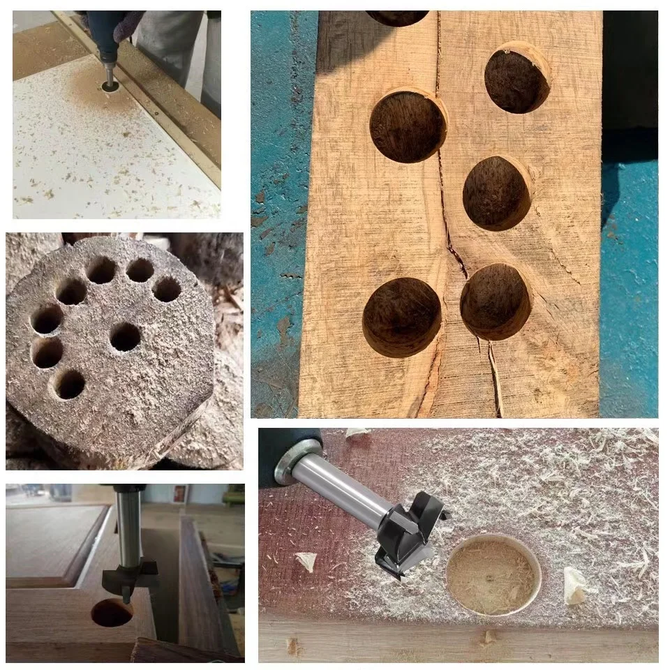 TGS 35mm 3 teeth Forstner tips Woodworking Hole Opener Hole Saw Hinge Boring Drill Bits Round Shank Carbidetipped Router Bits