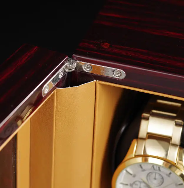 Luxury High quality  molle Automatic watch winder safe wood leather rotations SINGLE watch winder box  1 slot with open-stop
