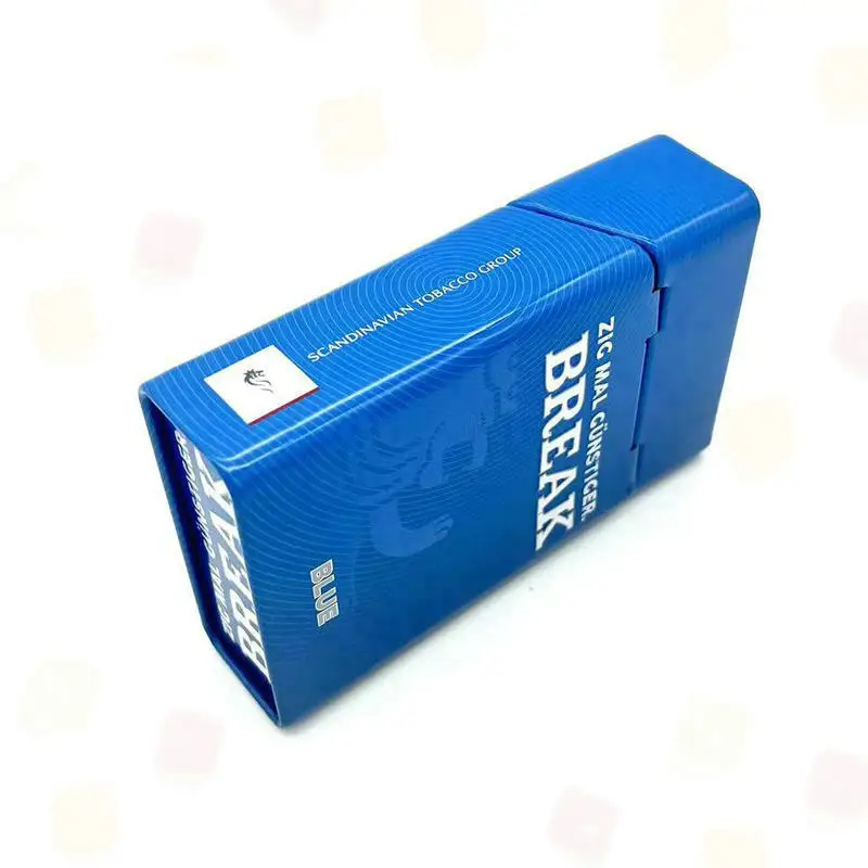 Custom Printing Hinged Cigarette Tin Box Cover for Tobacco Paper Box Packaging Factory Cost