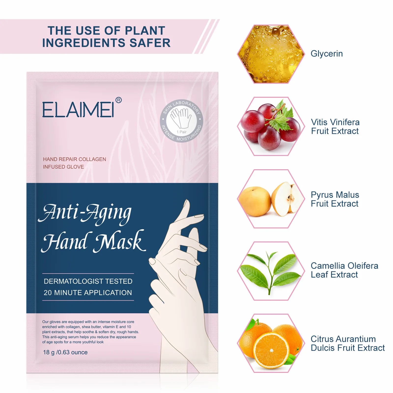 Moisturizing Nourishing Exfoliating Collagen Infused Gloves And Mask