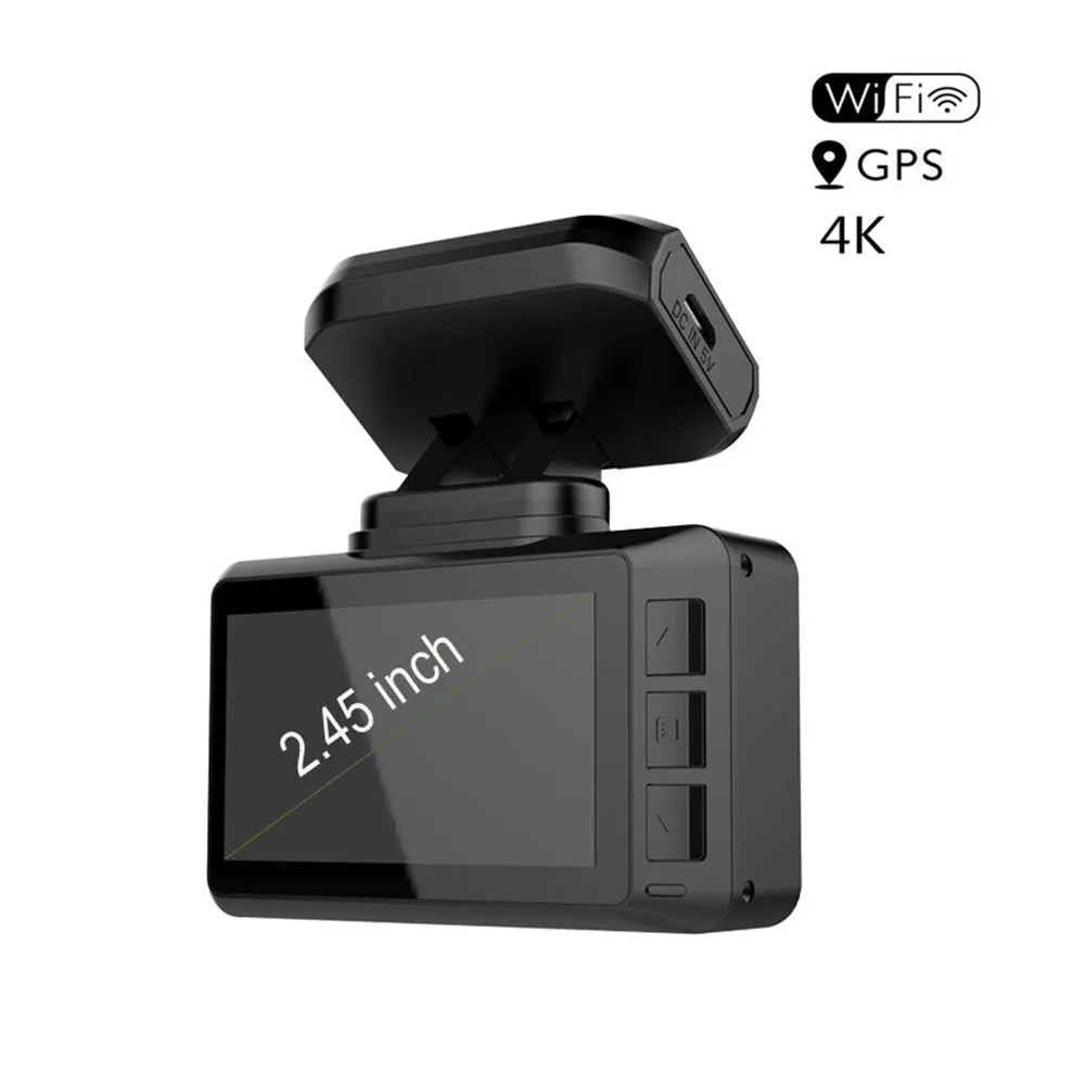 Novatek 96670 2-дюймовый видеорегистратор HD 4K с двумя объективами Автомобильный WiFi GPS автомобильный черный ящик камерой заднего вида 1080P