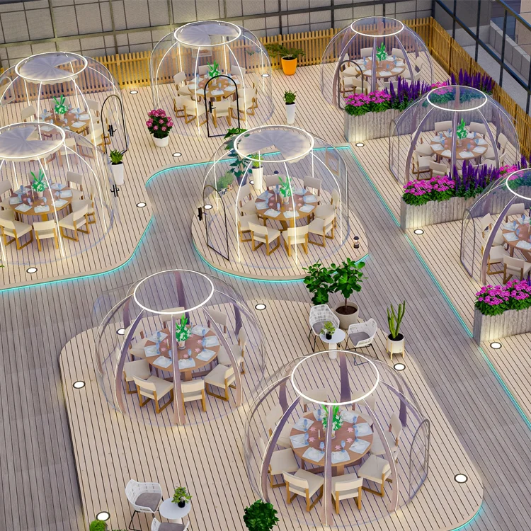 Transparent starry room prefabricated polycarbonate house luxury outside vacation camping room