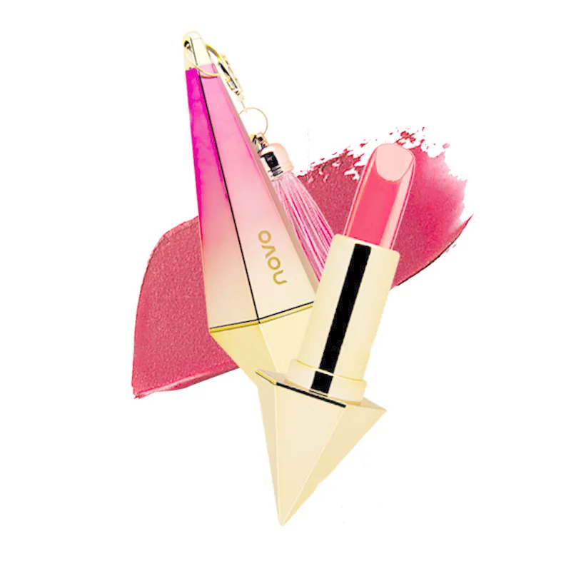 NOVO Bestselling 6 color optional quality light not to touch cup girl heart diamond bright lipstick