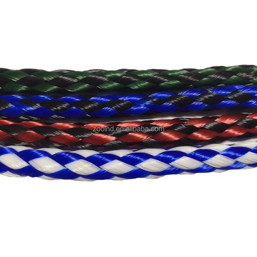 100% Polyethylene Monofilament Rope Mixed Color PE Hollow Braided Rope