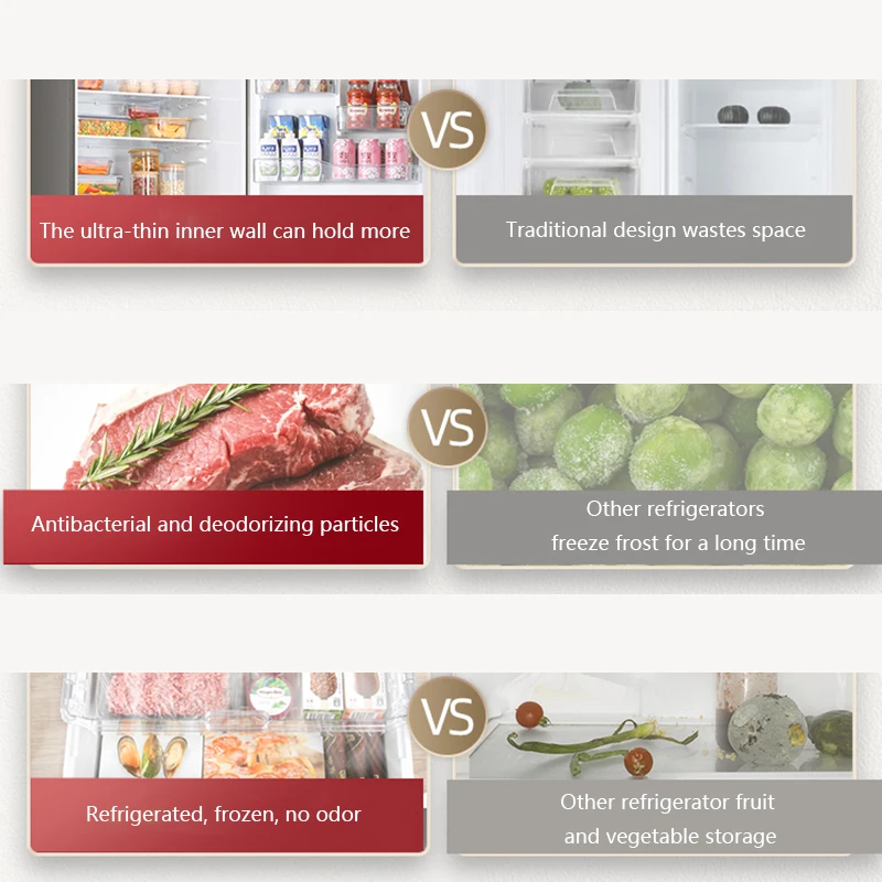 Japanese frequency conversion energy-saving embedded multi door large capacity household refrigerator