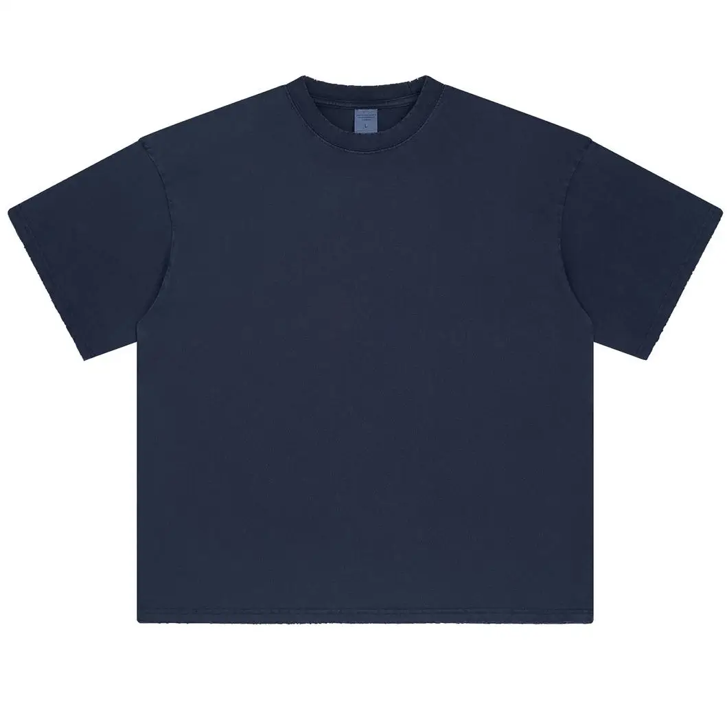 Custom Plain Black Oversized Acid Washed T-shirt Tee T Shirts Print Wholesale Blank Stone Distressed Vintage Washed Tshirt
