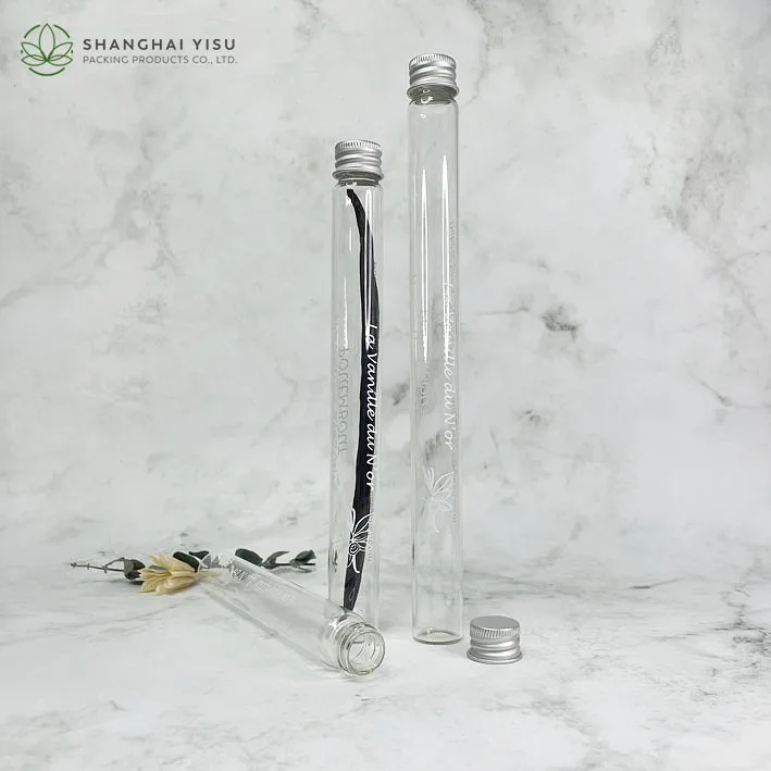 18x180mm 20x200mm Vanilla Vial Bottles Long Glass test Tubes with Screw Cap