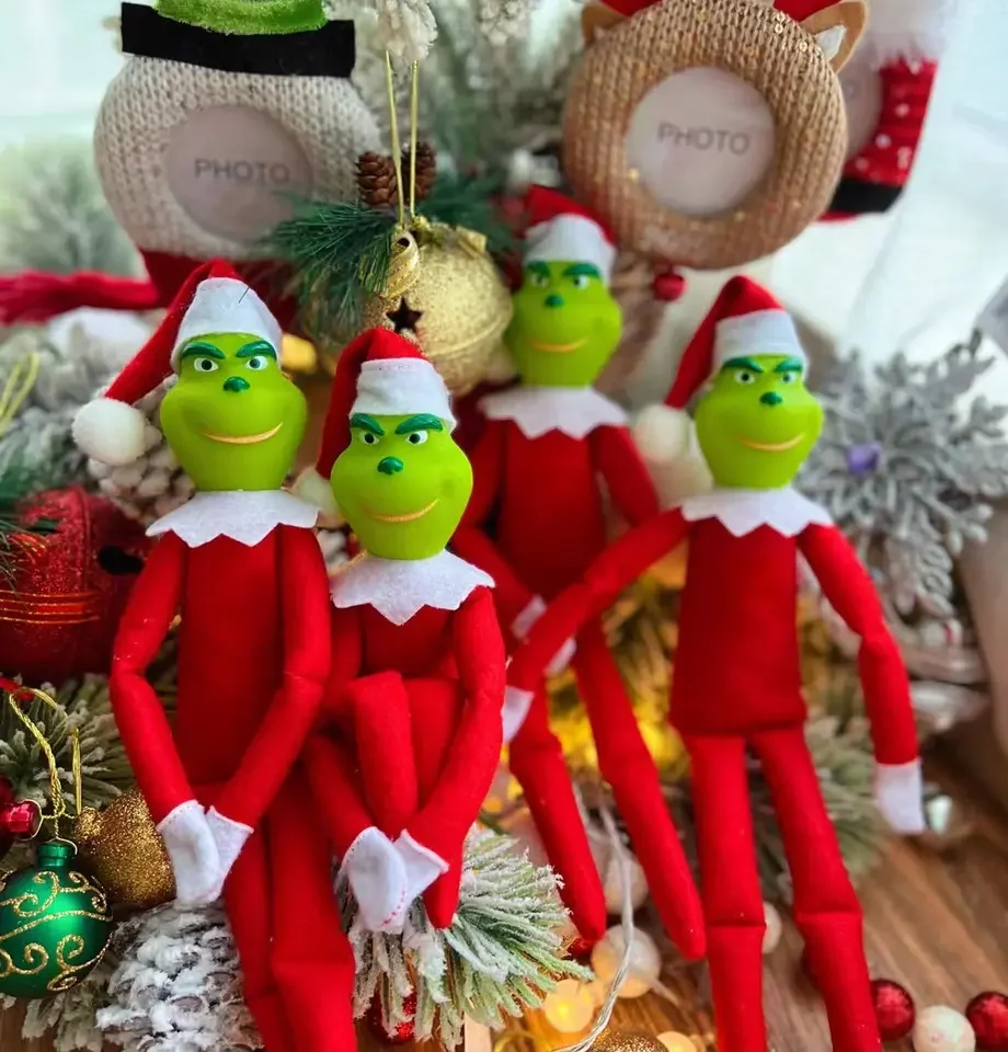 hotsell grinched ornaments grinched elf dolls christmas stuffed toys plush grinched elf gifts toy for kid christmas decorations