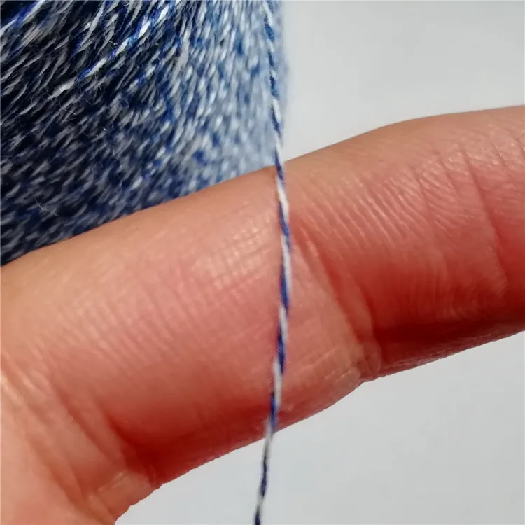 Ne20/2 20/3 2plys 3plys Blue/white/white Cotton Knitting Thread for Smock and Kente