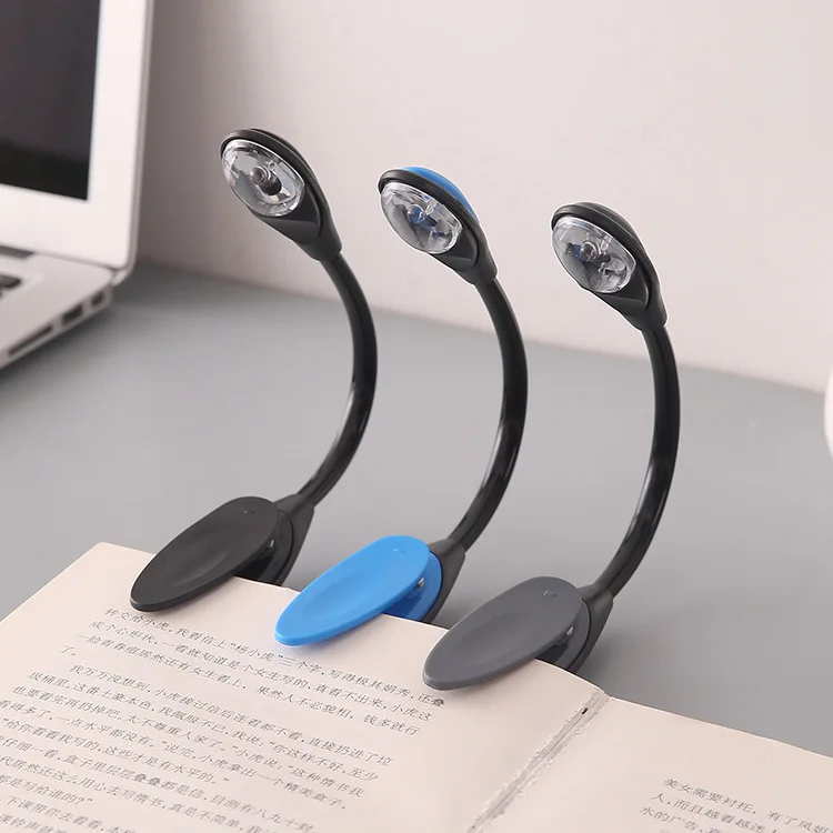 LED clip book lamp student eye protection reading lamp can be twisted lighting night light clip lamp