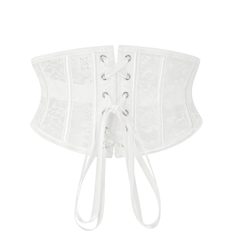 Women Waist Trainer Corsets Slimming Shaper Belt Short Torso Satin Underbust Corset Sexy Lace Up Bustiers & Corsets
