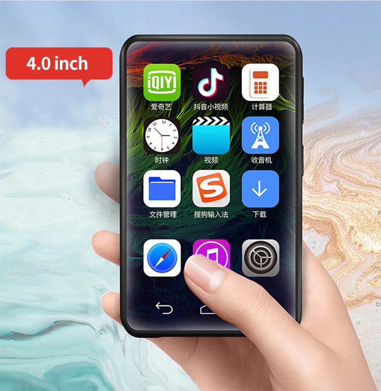 311 Wifi Version Large 4 Inch High Sound Quality High Definition Portable Music Video Mp3 Player Support Mp4,wav Black ODM Card