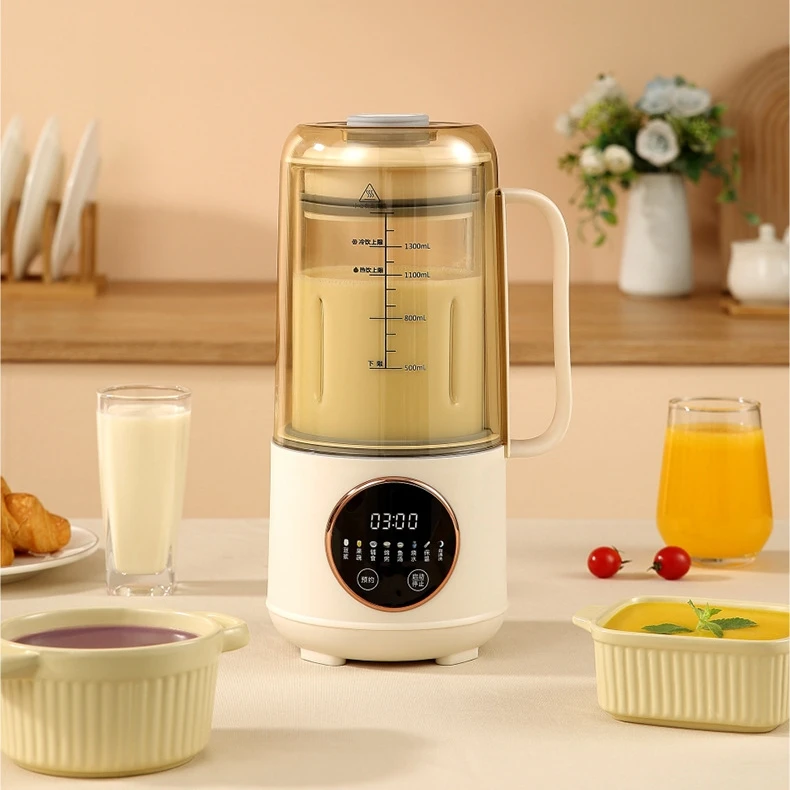 1500ml Glass Soybean Milk Machines 8 Blade Multi Function Soybean Milk Making Machine