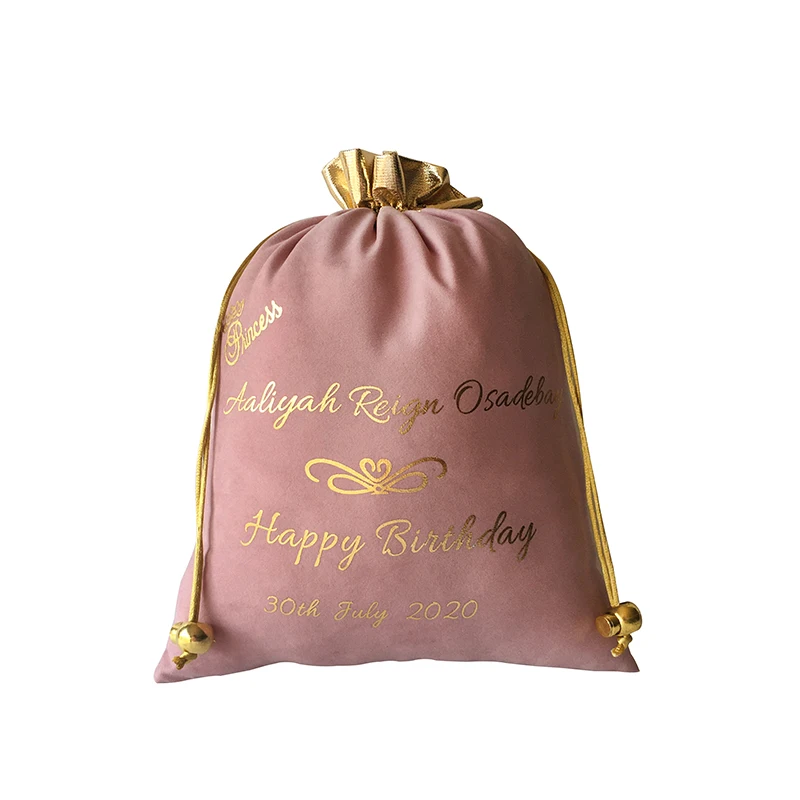 Изготовленным на заказ логосом 25x30 см, золотой и розовый цвета; Разноцветные бархатные сумки со шнурком для гель для душа