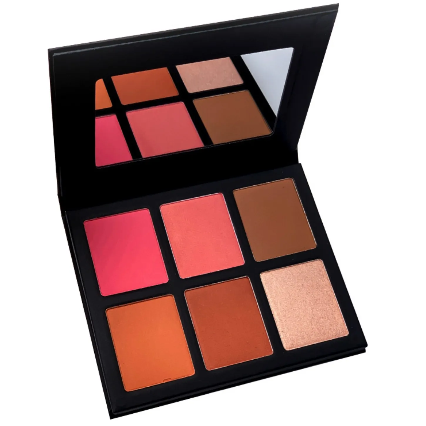 custom private label 6 color blush face blush and highlighter palette blush eyeshadow for face contour
