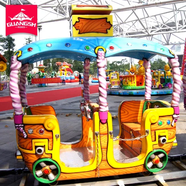 Hot sale kids amusement park electric track train for sale mini kiddie rides train with railway