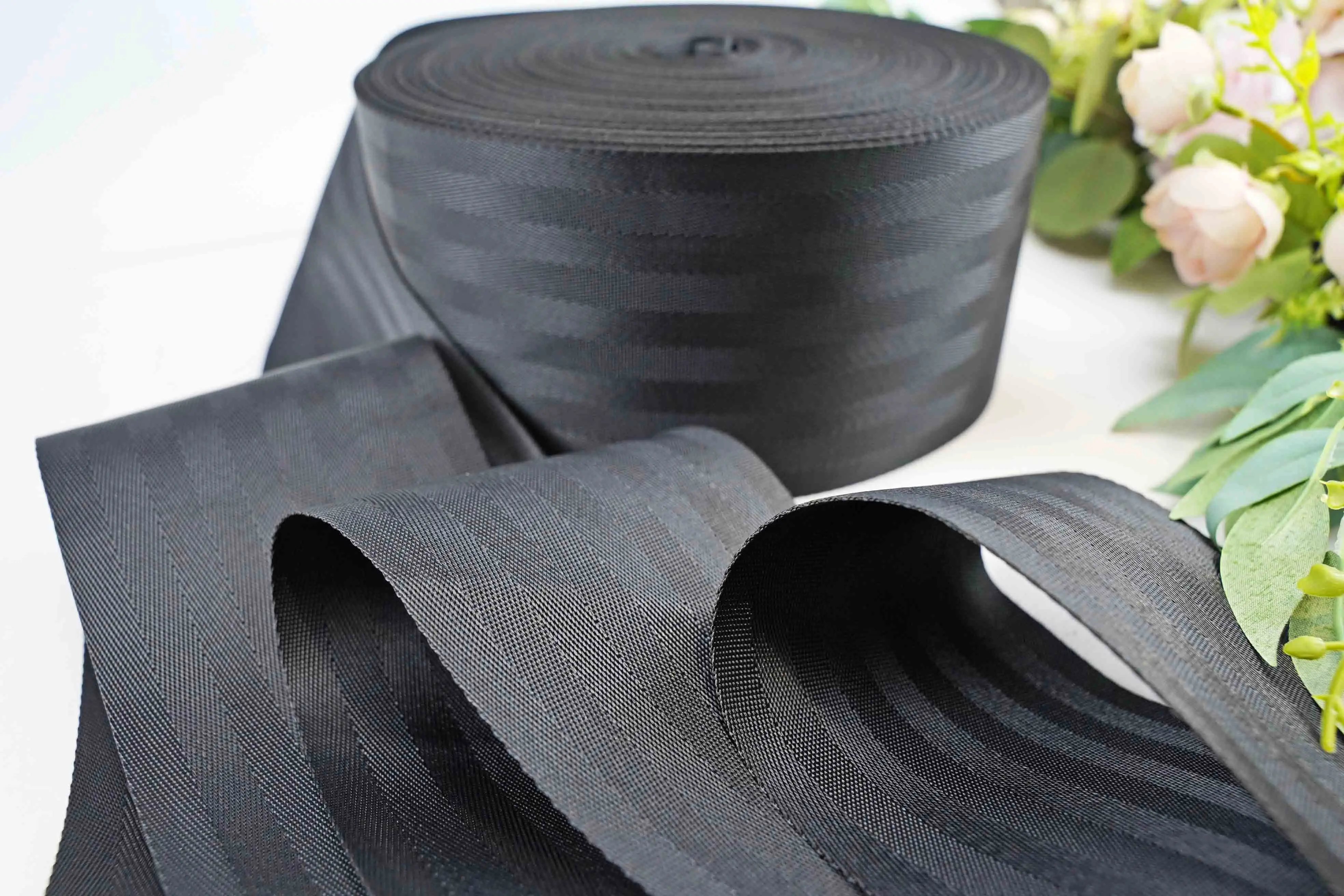 Factory direct supply muli-color abrasion resistant polyester webbing for child seat belt