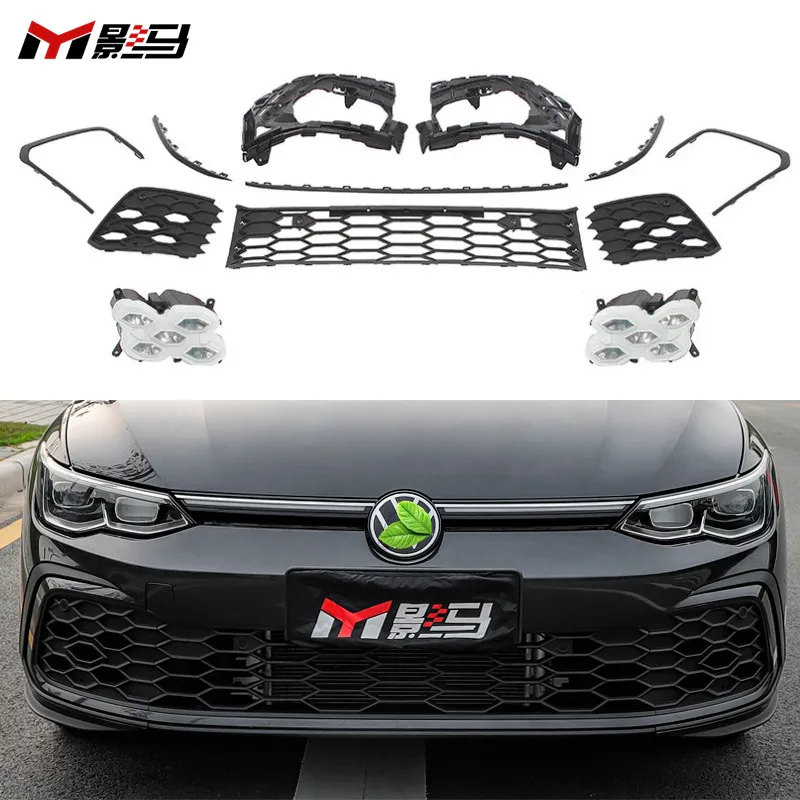 YINGMA For Volkswagen Golf 8 Generation Upgrade Specially modified GTI lower grille front the front bar decorative accessories