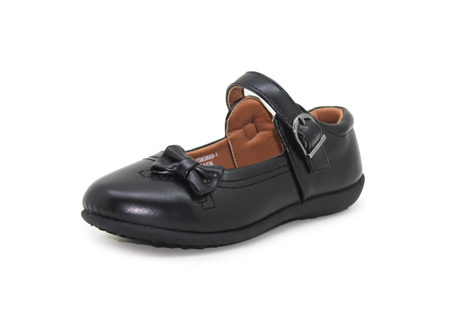 
OEM Embroidery Children Dress Shoes Kids Black Leather Back to School Shoes for Girls 