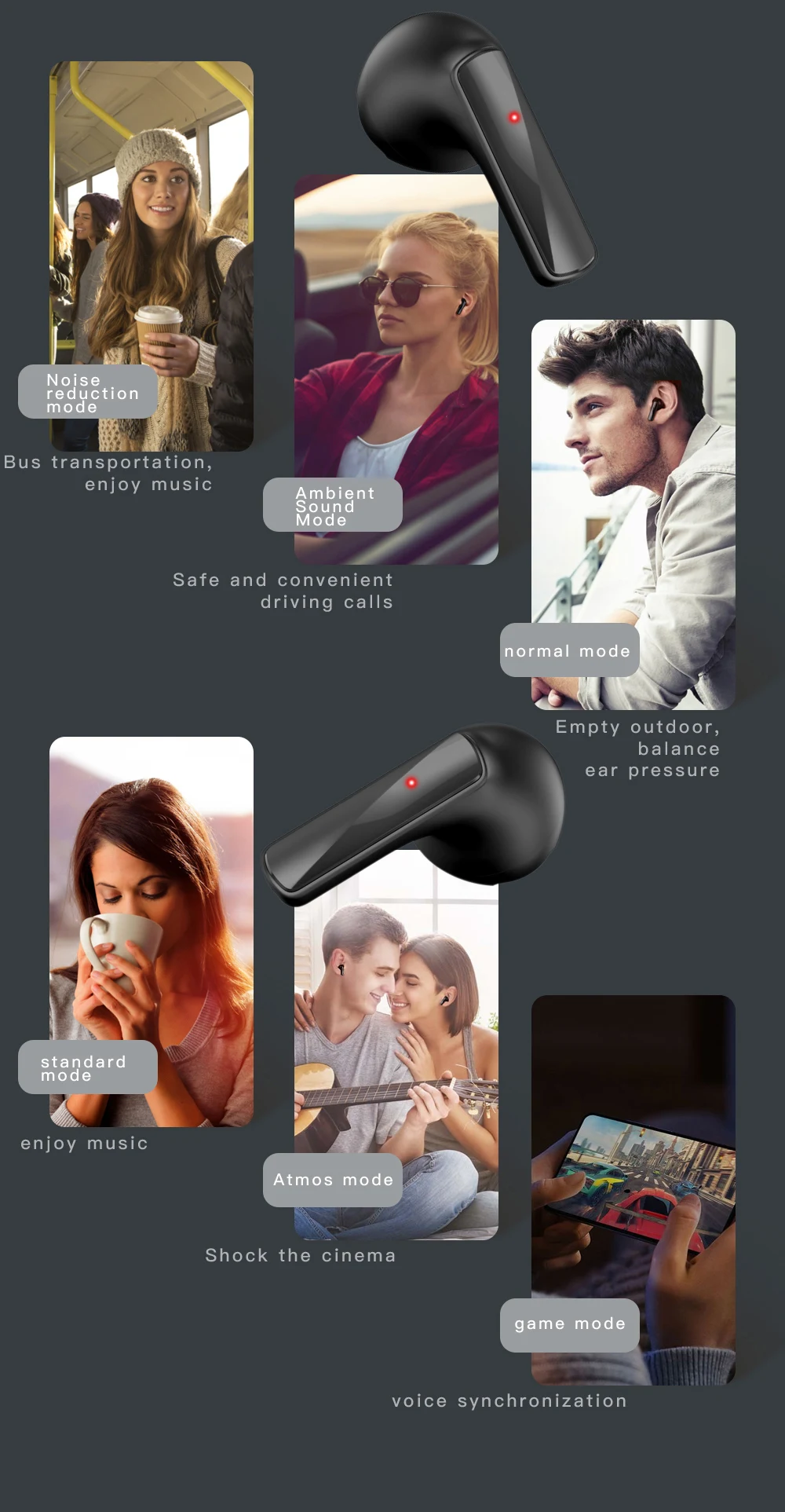 Products That Best Selling Waterproof Audionic Earbuds Anc Bt 5.1 Audifonos TWS Hendsfree Earphone In Ear Sports Mini TWS Anc