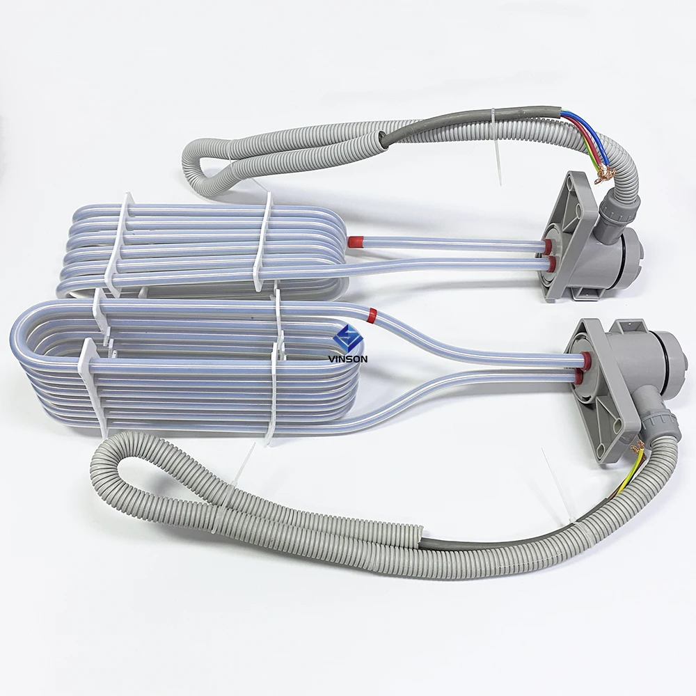 custom electric tubular PTFE coated corrosion resistant immersion heater for acid liquid tank