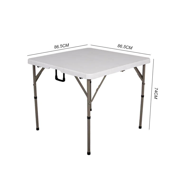 2024 Popular 86CM Folding Legs Plastic Folding Square Dining Table