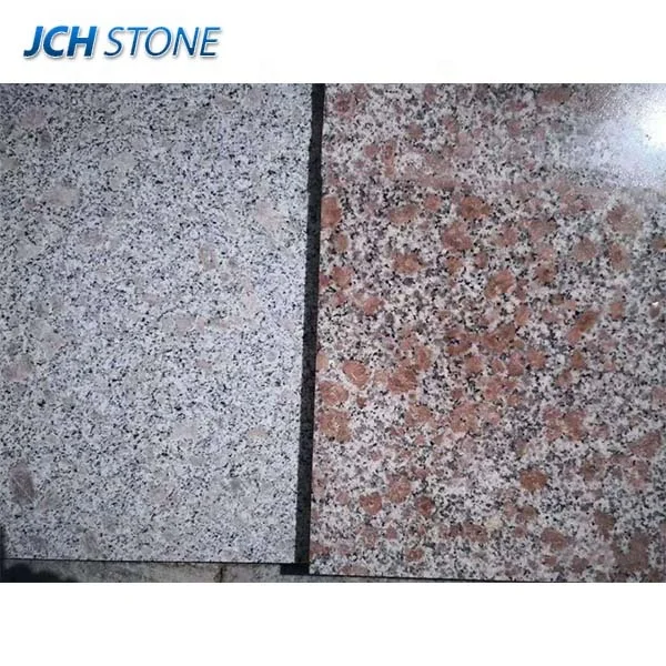 China G383 pink granite stone polished floor tiles