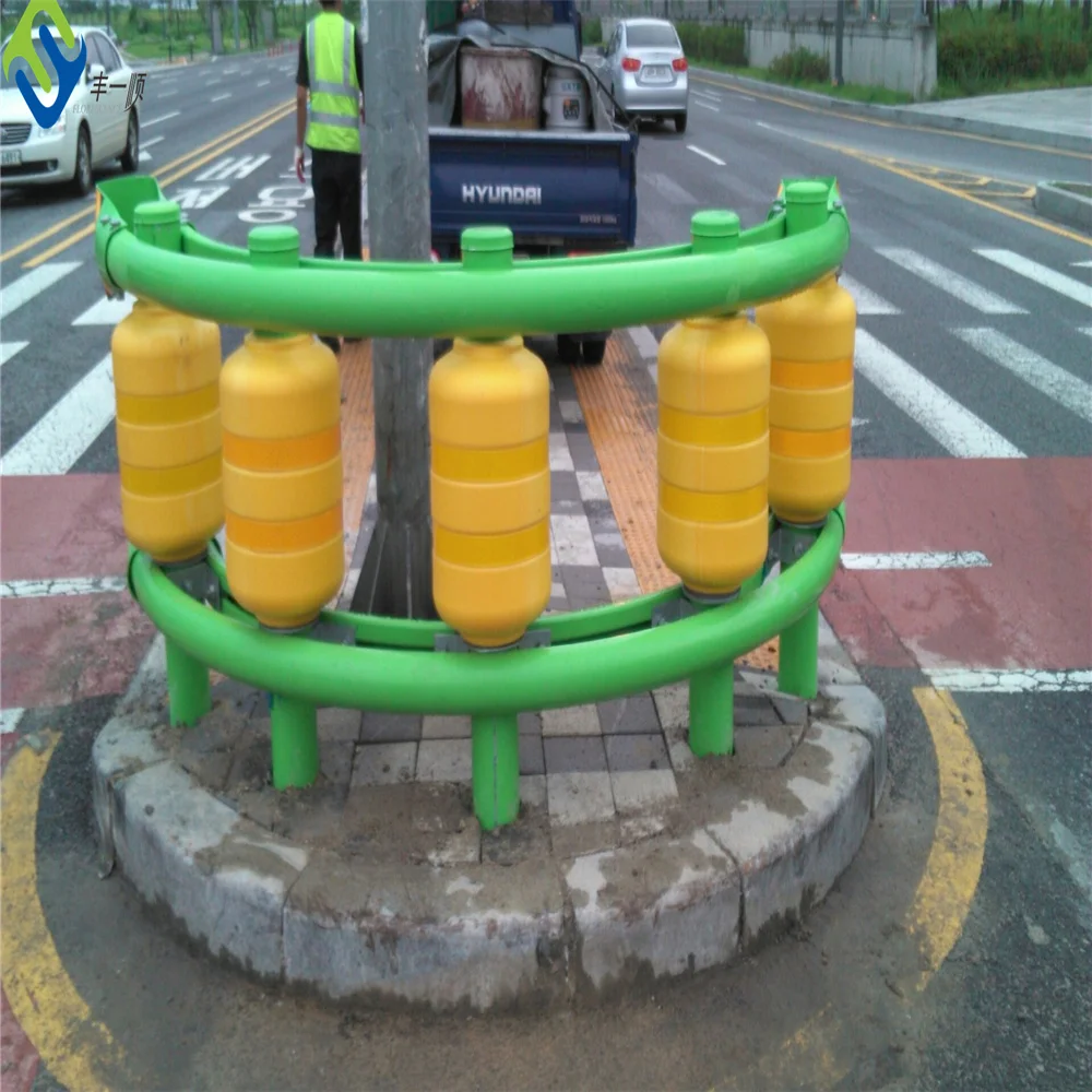 EVA filled Safety guarding double barrel single barrel Stainless steel beam guardrail highway safety roller barriers