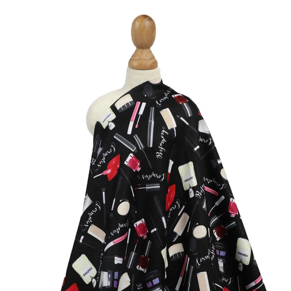 High Quality Custom printing double brushed Polyester spandex  fabric for baby