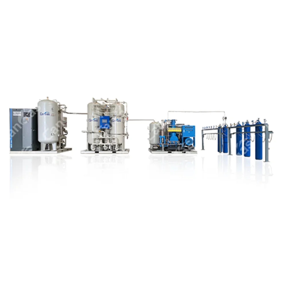 PSA oxygen refilling system with an oxygen purity more than 90%